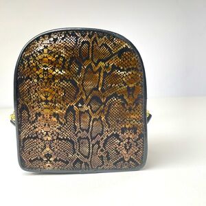 NWT Vintage Donald J Pilner Snakeskin Print Convertible Mini Crossbody Bag